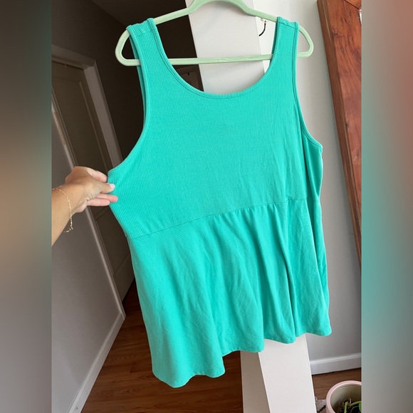 TORRID Seafoam Green Ribbed Sleeveless Tunic - Picture 2 of 4